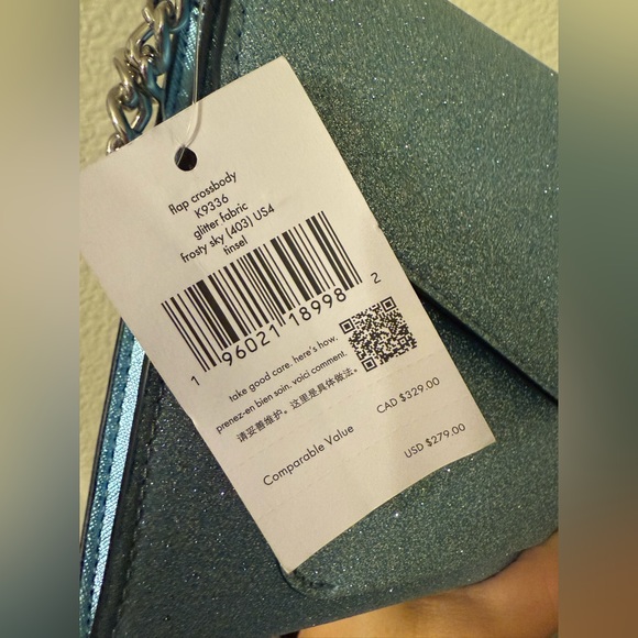 Kate Spade ♠️ Glitter Blue Crossbody Bag - Picture 4 of 10